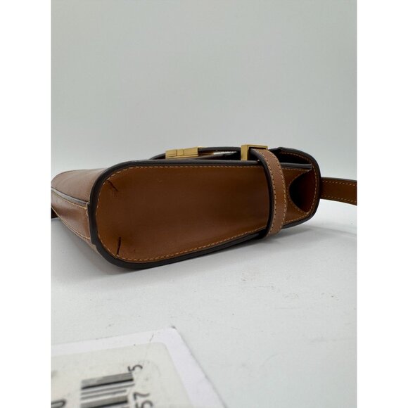 Saint Laurent Manhattan Foldover Mini Shoulder Bag In Brown - Picture 2 of 15